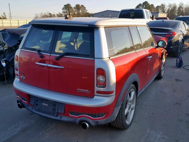 WMWMM33539TP74430 - 2009 MINI COOPER S C RED photo 4