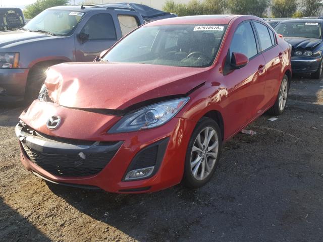 JM1BL1S54A1239674 - 2010 MAZDA 3 S RED photo 2