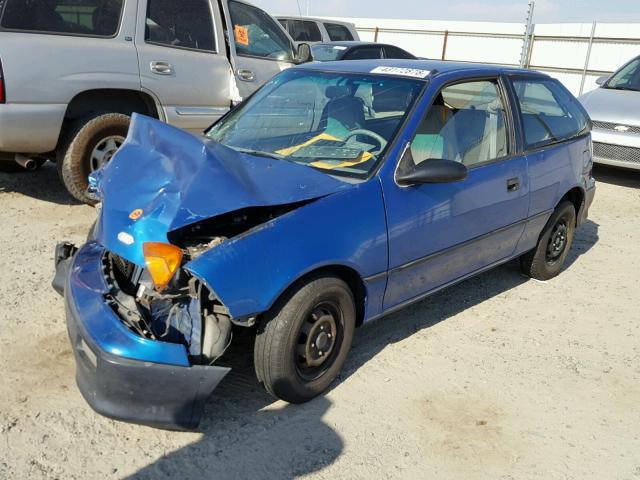 2C1MR2460R6710776 - 1994 GEO METRO BLUE photo 2