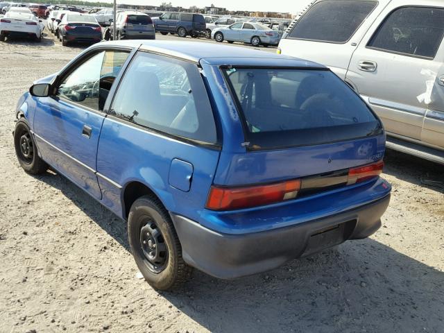 2C1MR2460R6710776 - 1994 GEO METRO BLUE photo 3