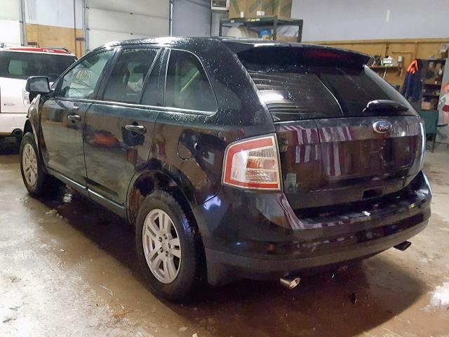 2FMDK48C18BA08471 - 2008 FORD EDGE SEL BLACK photo 3