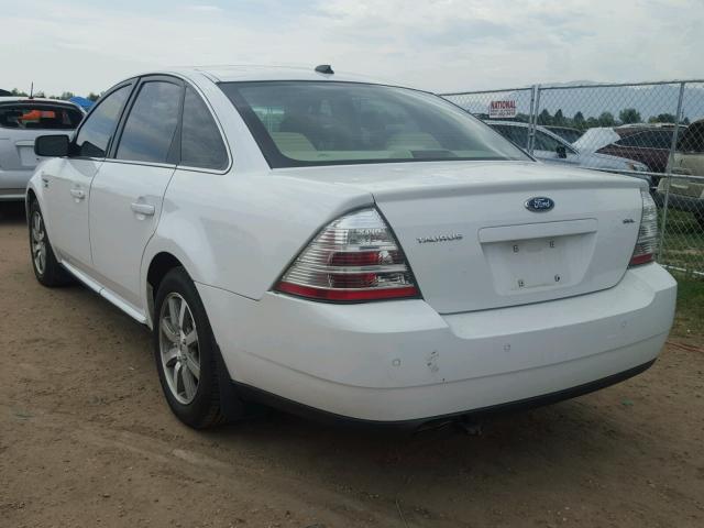 1FAHP24W68G155931 - 2008 FORD TAURUS SEL WHITE photo 3