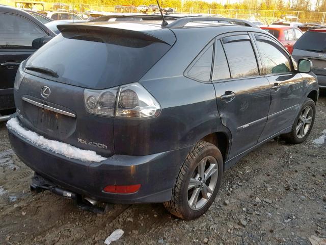 JTJHW31U472038606 - 2007 LEXUS RX 400H BLUE photo 4