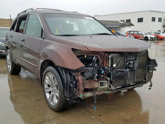 2HNYD2H76BH534424 - 2011 ACURA MDX ADVANC BROWN photo 1