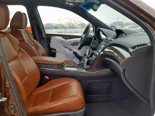 2HNYD2H76BH534424 - 2011 ACURA MDX ADVANC BROWN photo 5