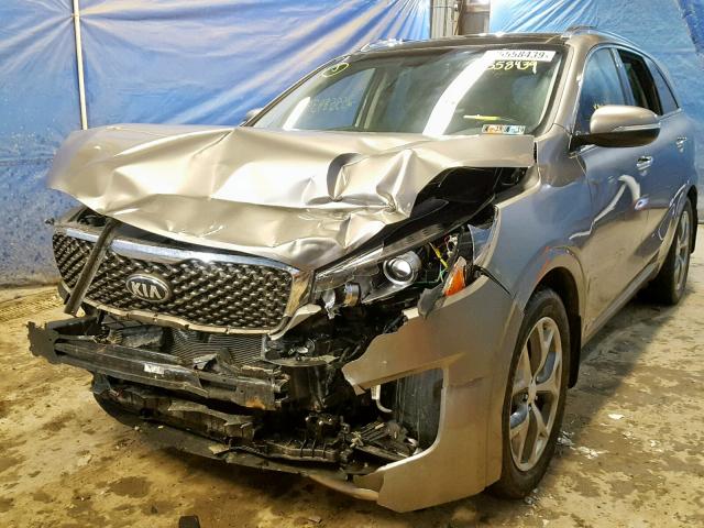 5XYPKDA57GG113197 - 2016 KIA SORENTO SX GRAY photo 2