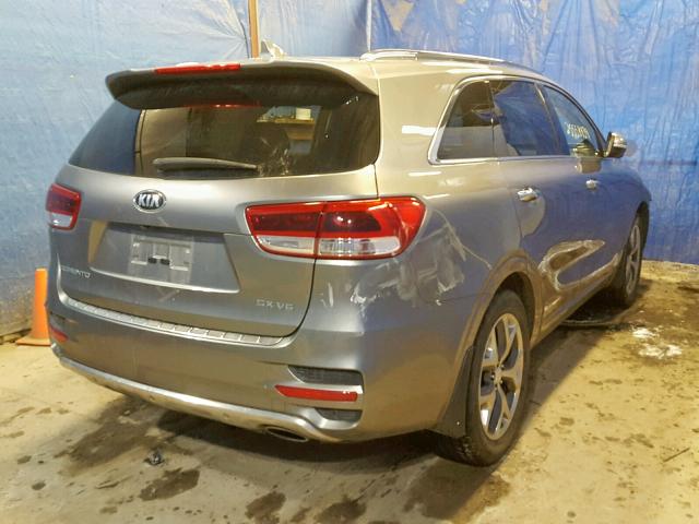 5XYPKDA57GG113197 - 2016 KIA SORENTO SX GRAY photo 4