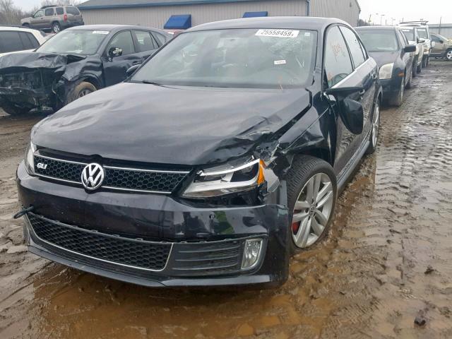 3VW4S7AJ1DM280409 - 2013 VOLKSWAGEN JETTA GLI BLACK photo 2