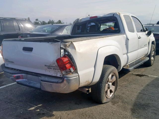 5TETU62N65Z048266 - 2005 TOYOTA TACOMA PRE WHITE photo 4