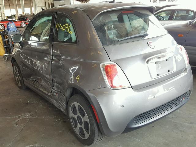 3C3CFFGE2DT744812 - 2013 FIAT 500 ELECTR CHARCOAL photo 3