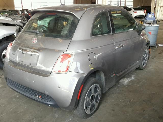 3C3CFFGE2DT744812 - 2013 FIAT 500 ELECTR CHARCOAL photo 4