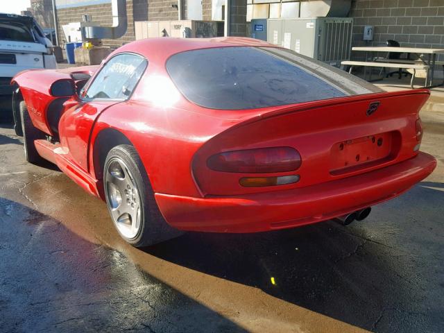 1B3ER69E9YV603011 - 2000 DODGE VIPER GTS RED photo 3