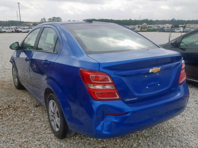 1G1JB5SH6H4176398 - 2017 CHEVROLET SONIC LS 蓝色 照片 3