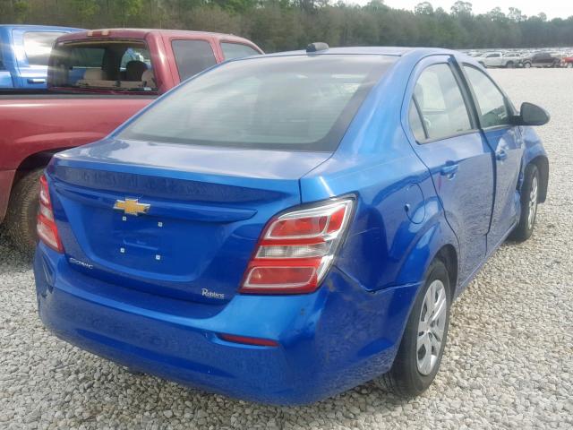 1G1JB5SH6H4176398 - 2017 CHEVROLET SONIC LS 蓝色 照片 4