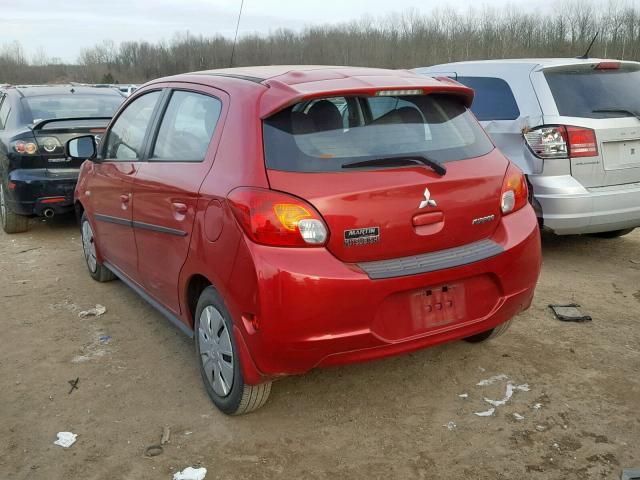 ML32A3HJ9EH026063 - 2014 MITSUBISHI MIRAGE DE BURGUNDY photo 3