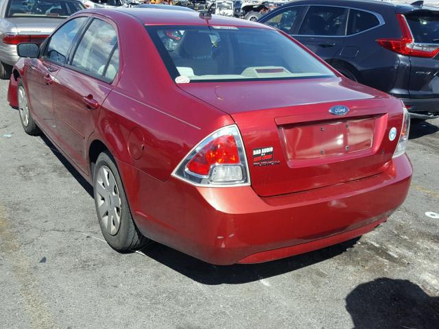 3FAHP06ZX8R114416 - 2008 FORD FUSION S RED photo 3