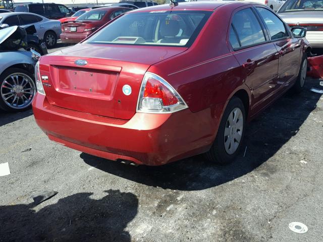 3FAHP06ZX8R114416 - 2008 FORD FUSION S RED photo 4