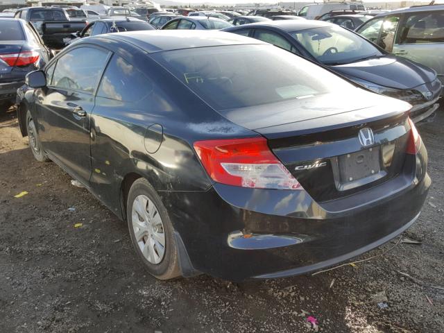 2HGFG3B58CH558793 - 2012 HONDA CIVIC LX BLACK photo 3