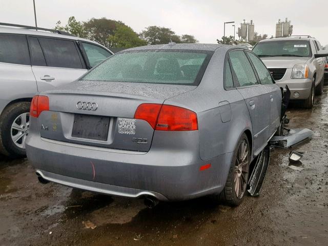 WAUEF78E07A113512 - 2007 AUDI A4 S-LINE GRAY photo 4