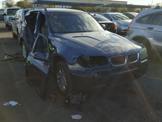 WBXPA73474WC42683 - 2004 BMW X3 2.5I BLUE photo 1