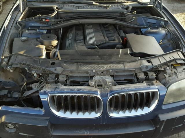 WBXPA73474WC42683 - 2004 BMW X3 2.5I BLUE photo 7