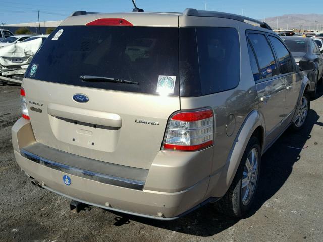 1FMDK03W38GA17563 - 2008 FORD TAURUS X L TAN photo 4