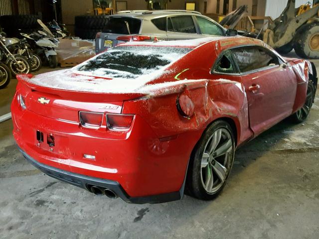 2G1FL1EP5D9800603 - 2013 CHEVROLET CAMARO ZL1 RED photo 4