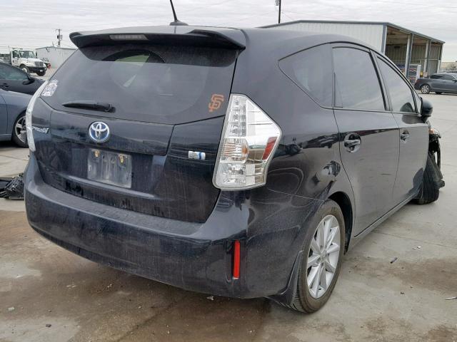 JTDZN3EU6C3137694 - 2012 TOYOTA PRIUS V BLACK photo 4