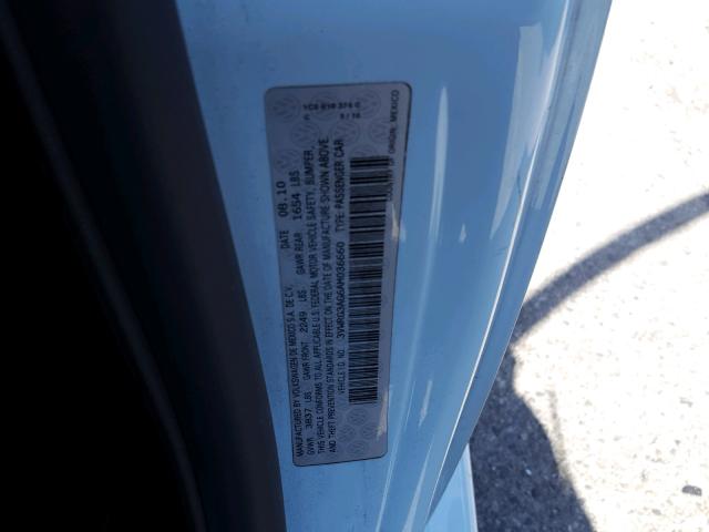 3VWRG3AG6AM036660 - 2010 VOLKSWAGEN NEW BEETLE ლურჯი ფოტო 10