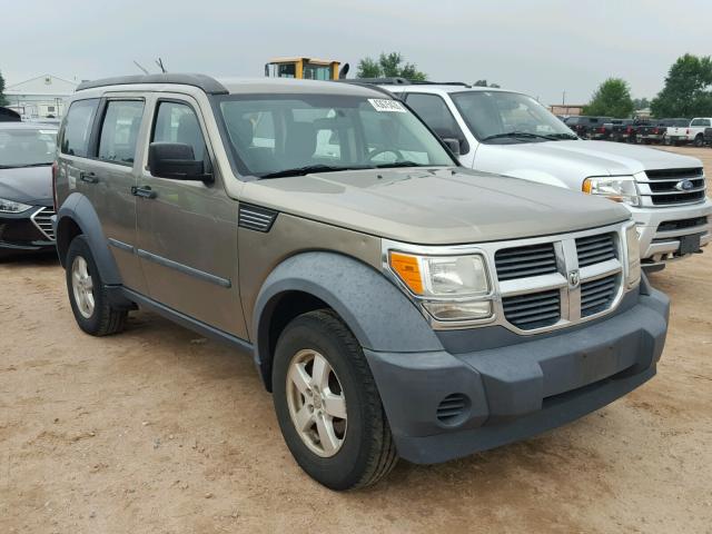 1D8GU28K87W562547 - 2007 DODGE NITRO SXT TAN photo 1