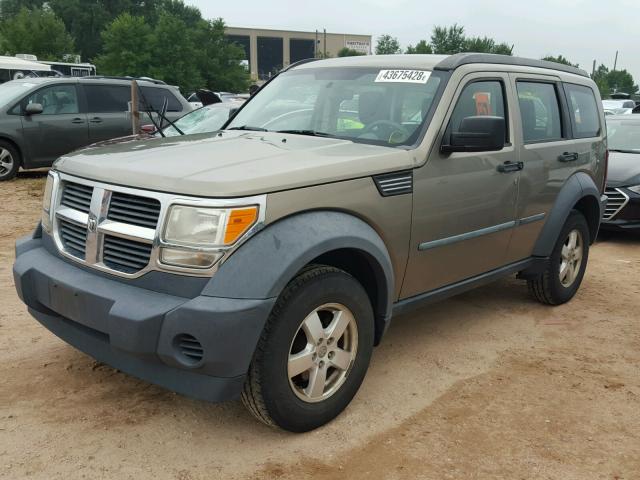 1D8GU28K87W562547 - 2007 DODGE NITRO SXT TAN photo 2