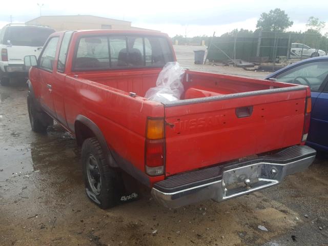 1N6HD16Y5NC303790 - 1992 NISSAN TRUCK KING RED photo 3