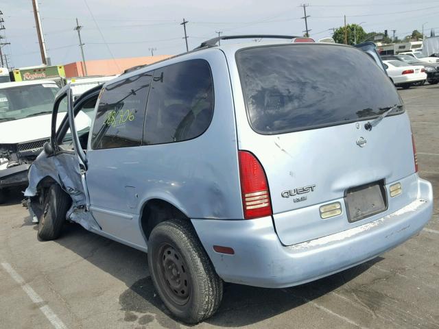 4N2ZN1110WD823757 - 1998 NISSAN QUEST XE BLUE photo 3