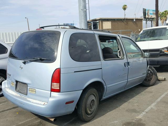 4N2ZN1110WD823757 - 1998 NISSAN QUEST XE BLUE photo 4