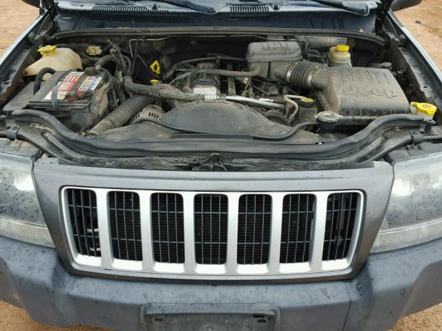 1J4GW48S54C198289 - 2004 JEEP GRAND CHER GRAY photo 7