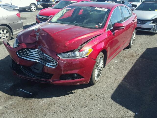 3FA6P0K93DR331135 - 2013 FORD FUSION TIT RED photo 2