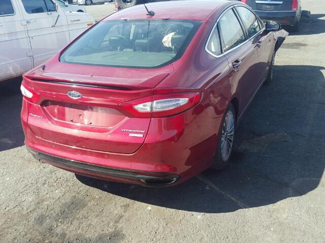 3FA6P0K93DR331135 - 2013 FORD FUSION TIT RED photo 4