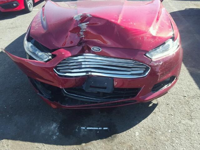 3FA6P0K93DR331135 - 2013 FORD FUSION TIT RED photo 7