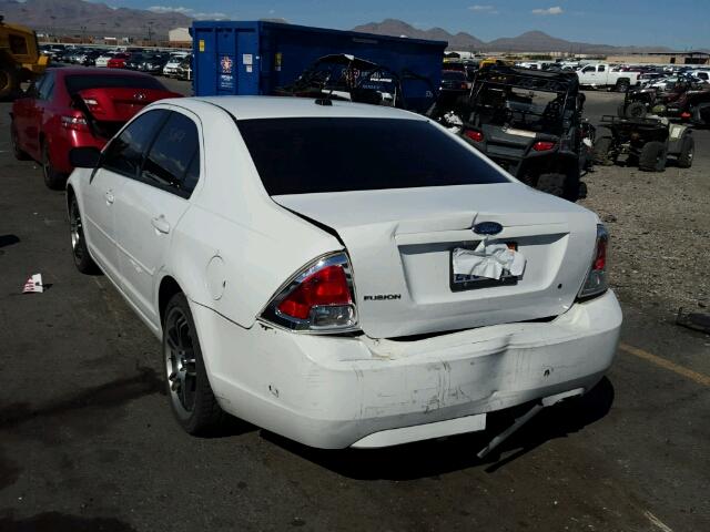 3FAHP06Z47R189028 - 2007 FORD FUSION S WHITE photo 3