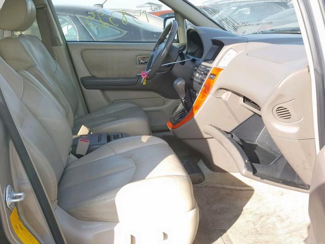 JTJHF10U810175640 - 2001 LEXUS RX 300 GRAY photo 5