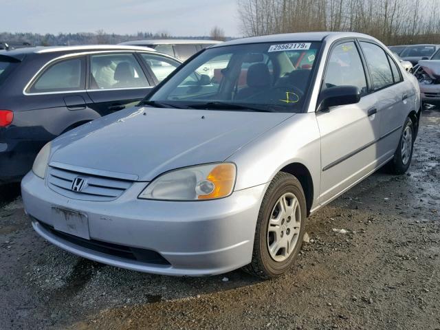 2HGES15271H541139 - 2001 HONDA CIVIC DX SILVER photo 2