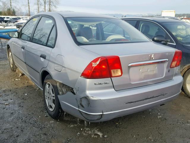 2HGES15271H541139 - 2001 HONDA CIVIC DX SILVER photo 3