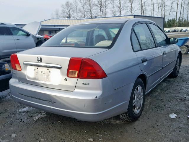 2HGES15271H541139 - 2001 HONDA CIVIC DX SILVER photo 4