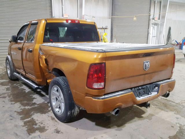 1C6RD6FT5CS274892 - 2012 DODGE RAM ORANGE photo 3