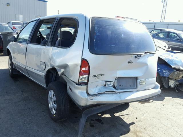 4N2DN11WXRD850992 - 1994 NISSAN QUEST XE SILVER photo 3