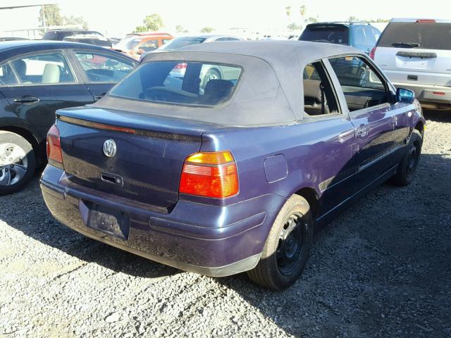 3VWCC21V81M800163 - 2001 VOLKSWAGEN CABRIO GLS BLUE photo 4