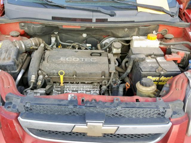 KL1TD56E39B354847 - 2009 CHEVROLET AVEO LS RED photo 7