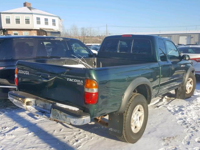 5TEWM72N41Z831700 - 2001 TOYOTA TACOMA XTR GREEN photo 4