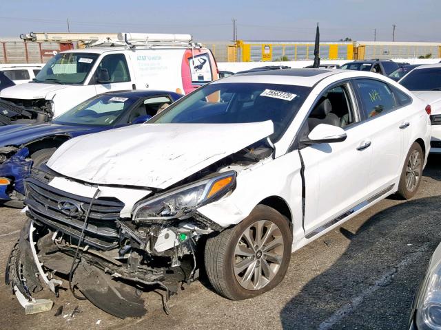 5NPE34AF7HH536854 - 2017 HYUNDAI SONATA SPO WHITE photo 2