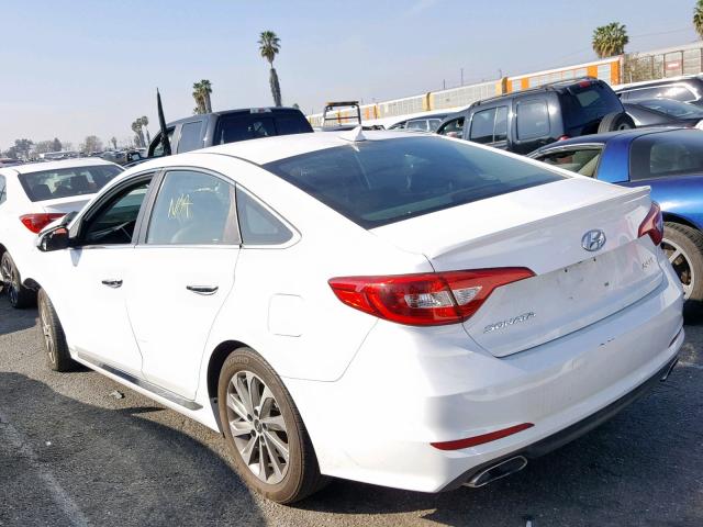 5NPE34AF7HH536854 - 2017 HYUNDAI SONATA SPO WHITE photo 3